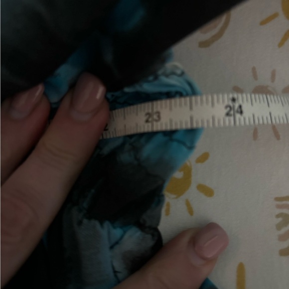 Lucy Diamonds Womens Polyester Aqua Black White Strapless Wide Leg Jumpsuit Sz L - Picture 9 of 10